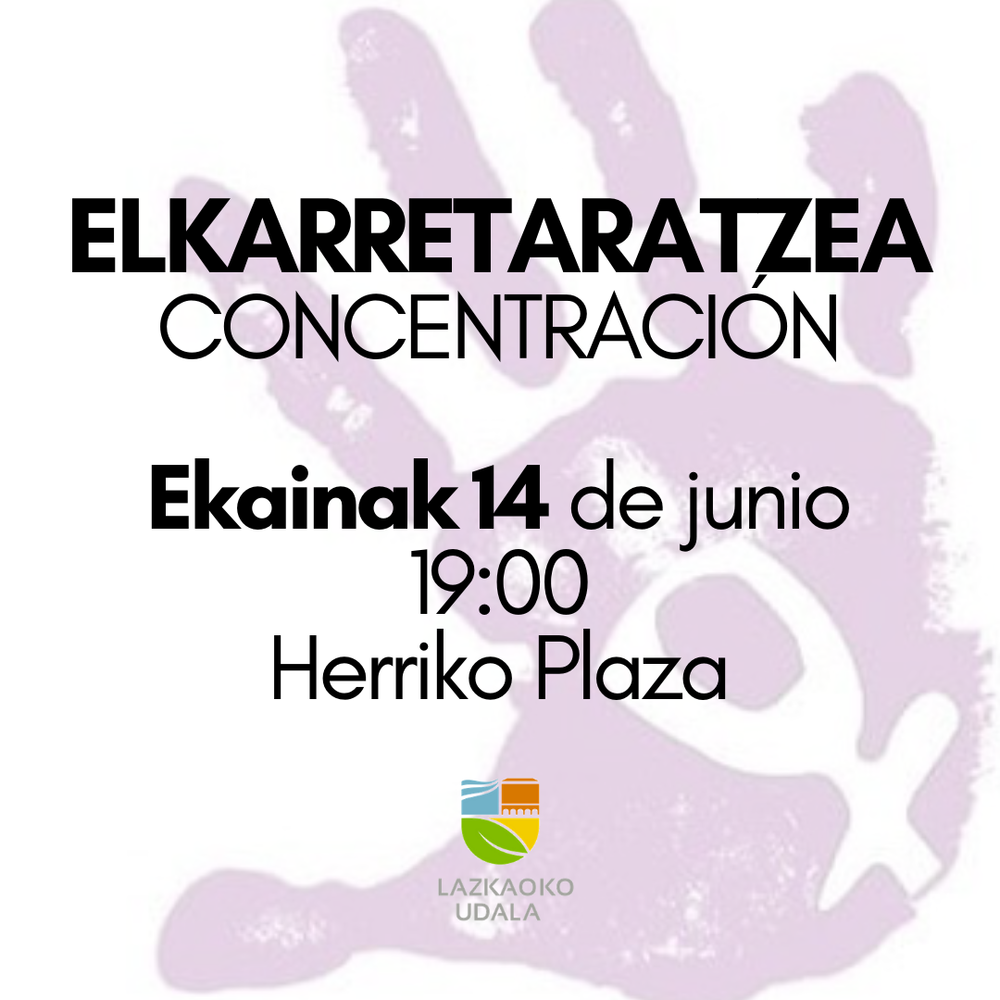ELKARRETARATZEA CONCENTRACIÓN Ekainak 4 de junio 1900 Herriko Plaza