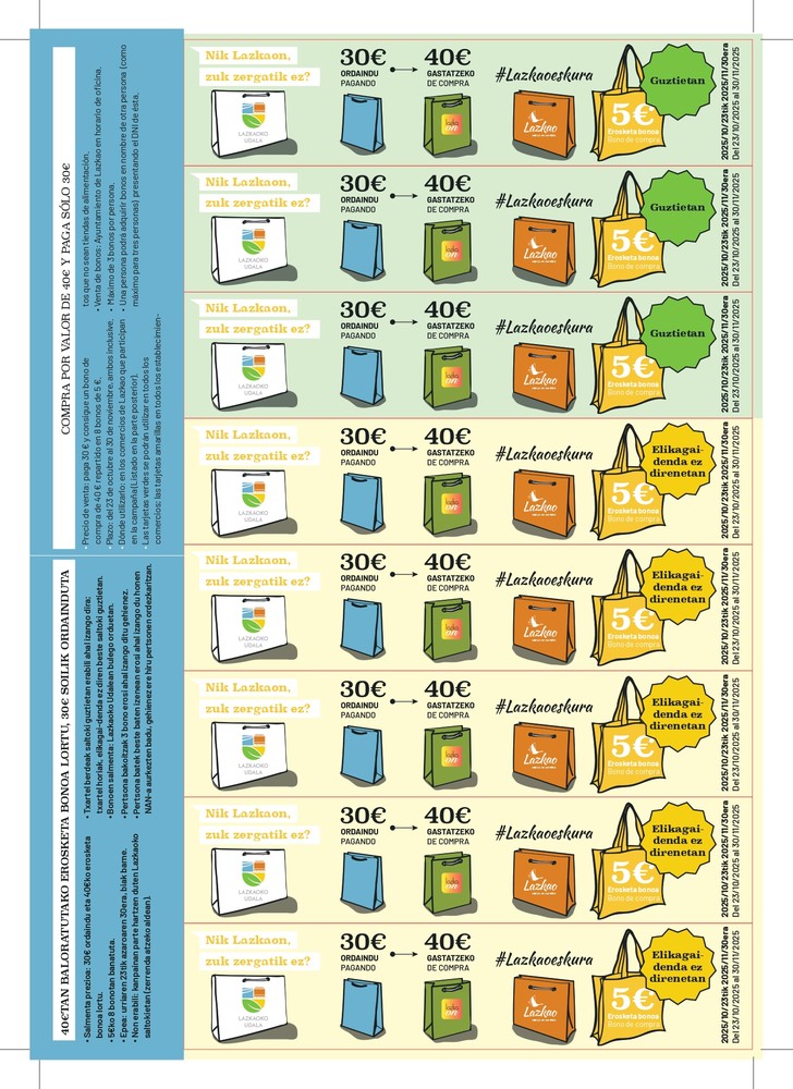 LAZKAO ErosketaBonoak 10 23 11 30