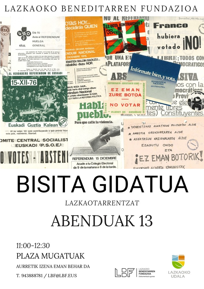 Lazkaoko Beneditarren Fundaziora bisita