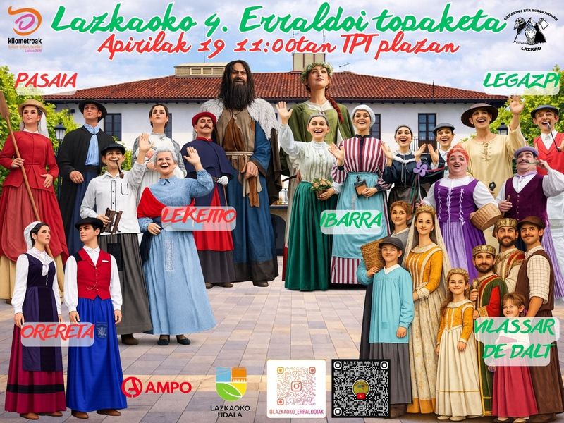 Lazkaon asteburu honetan IV. Erraldoien Topaketa eta Dantzari Gazteen jardunaldia